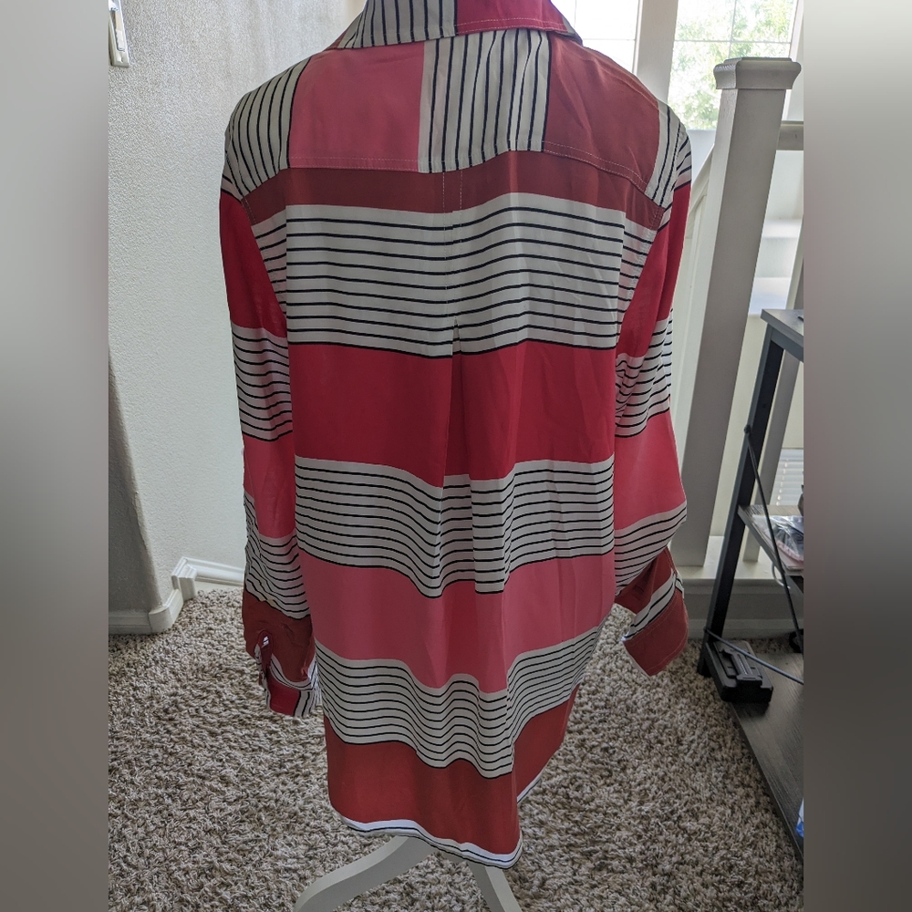 Stripes Velvet Heart Large Blouse